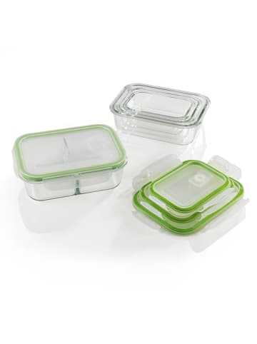 Gourmetmaxx GOURMETmaxx Glas-Frischhaltedosen Klick-it 8-tlg. Limegreen