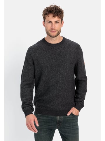 Camel Active Strickpullover aus einem Baumwollmix in Dunkelgrau