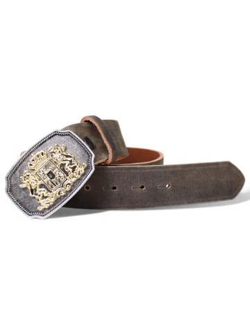 FRONHOFER Trachtengürtel Gold in Braun
