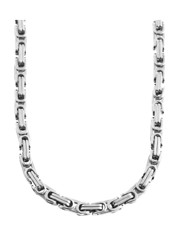 Adeliás Herren Halskette – Königskette aus Edelstahl 55 cm in silber