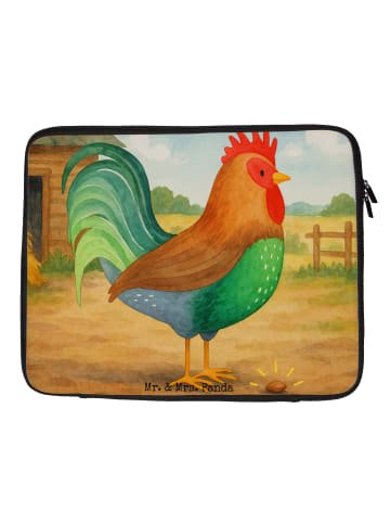 Mr. & Mrs. Panda Notebooktasche Hahn Korn Design ohne Spruch in Weiß