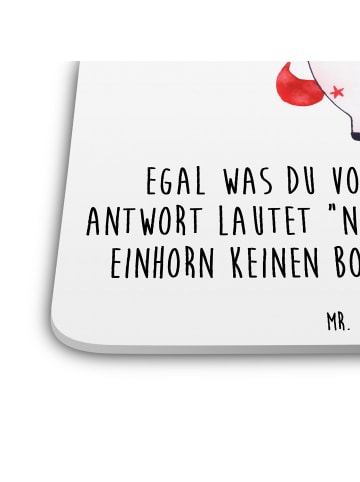 Mr. & Mrs. Panda Untersetzer Einhorn Wut mit Spruch in Weiß