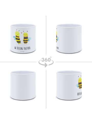 Mr. & Mrs. Panda XL Blumentopf Biene Verliebt mit Spruch in Weiß