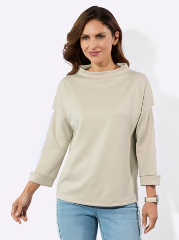WITT WEIDEN Stehkragenshirt in sand-weiß