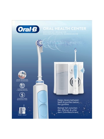 Oral-B Munddusche "Oxyjet" + 8 Ersatzdüsen in Weiß
