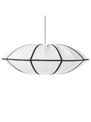 Beliani Pendelleuchten GUASARE in Weiß/Schwarz - (W) 70 x (H) 80 x (L) 70 cm