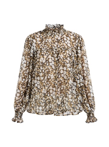 DreiMaster Vintage Damen Blusenshirt in Braun Mehrfarbig