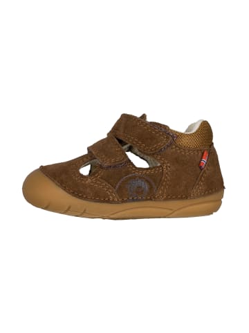 Trollkids Leder-Lauflernschuhe Oppland in teak brown