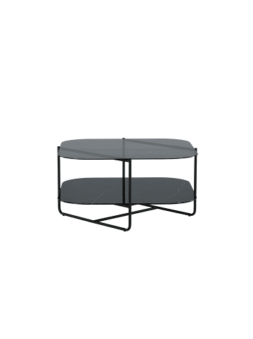 ebuy24 Couchtisch UnLine Schwarz 85 x 85 cm