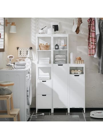 SoBuy Hochschrank in Weiß - (B)30 x (H)145 x (T)30cm