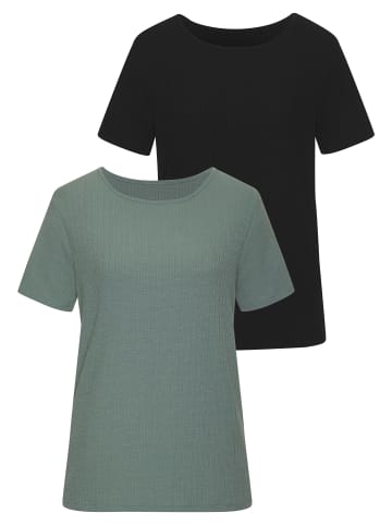 Vivance T-Shirt in schwarz, eucalyptus