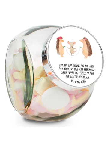 Mr. & Mrs. Panda Teedose Igel Seilhüpfen mit Spruch in Weiß