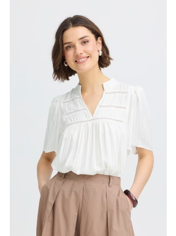 Fransa Kurzarm-Bluse FRVILLIA Relaxed fit in Whisper White