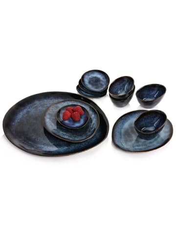 Sänger 11-tlg. Servierplatten Set Tokio in blau-schwarz 