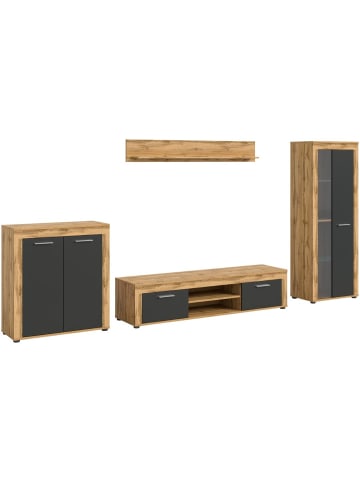 ebuy24 Regalsystem Jam (4-teilig) Grau 330 x 35 cm