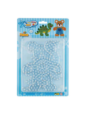 Hama 2tlg. Set: Blister Maxi-Stiftplatten, Teddy, Dino in transparent