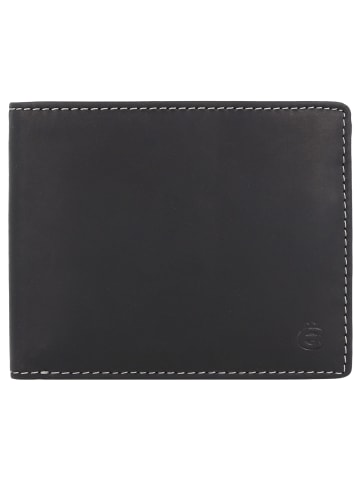 Esquire Dallas Geldbörse RFID Schutz Leder 12 cm in schwarz