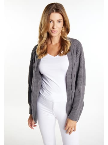 usha WHITE LABEL Damen Cardigan in Dunkelgrau