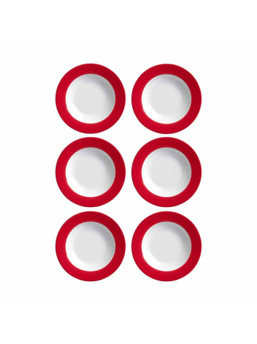 Ritzenhoff & Breker 6er Set Suppenteller Doppio in ø 22 cm in Rot