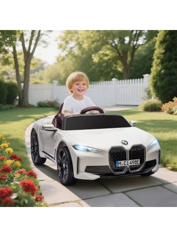 HOMCOM BMW i4 12V Kinderauto 3-5 Jahre Kinder Weiß