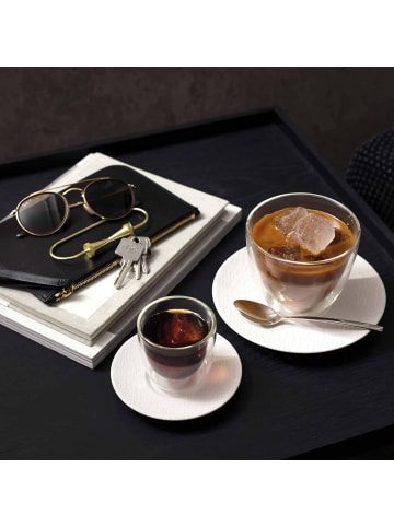 Villeroy & Boch 6er Set Café au Lait-Set Manufacture Rock in Weiß 250 ml in weiß