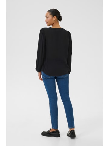 Kaffe Langarm-Bluse KAno Regular fit in Black Deep
