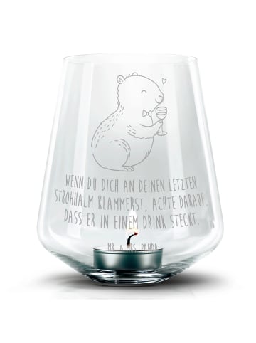 Mr. & Mrs. Panda Gravur Teelicht Capybara Wein mit Spruch in Transparent