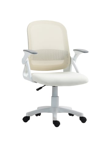 HOMCOM Bürostuhl-60L x 57,5B x 91-101H cm-Weiß