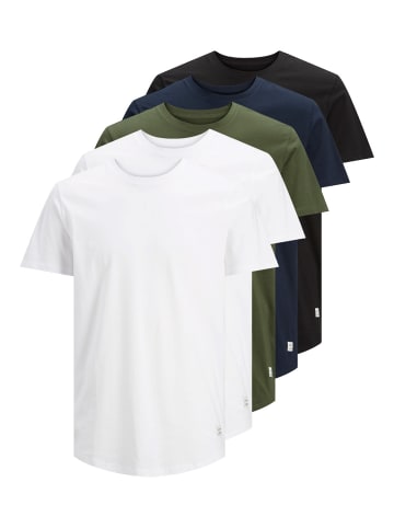 Jack & Jones T-Shirt JJENOA 5er Pack in Mehrfarbig