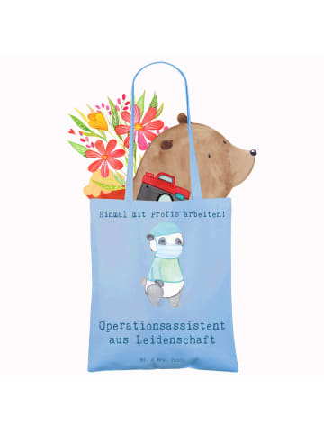 Mr. & Mrs. Panda Strandtasche Operationsassistent Leidenschaft m... in Sky Blue