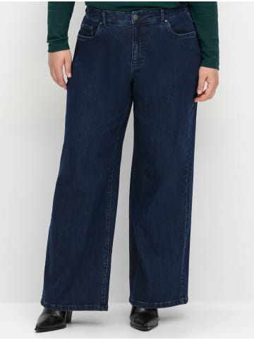 sheego Stretch-Jeans in dark blue denim