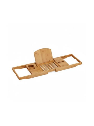 relaxdays Badewannenablage in Natur - 70-105 c