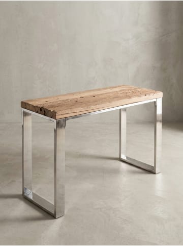 KADIMA DESIGN Konsolentisch Massivholz, Metallbeine, Upcycling-Möbelstück, 115 cm