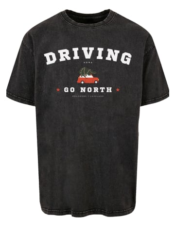 F4NT4STIC Oversize T-Shirt Driving Home Weihnachten in schwarz