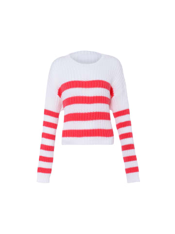 myMo Damen Strickpullover in WOLLWEISS KORALLE