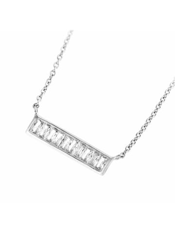 Smart Jewel Collier Mit Mittelteil Stab Und Zirkonia in Weiss