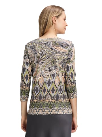 Betty Barclay Ringelshirt mit U-Boot-Ausschnitt in Grau/Beige