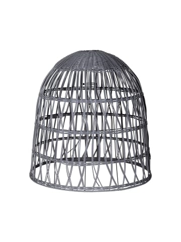 STAR Trading Lampenschirm Knute, Rattan, Grau, E27, Außenbereich, 50 cm