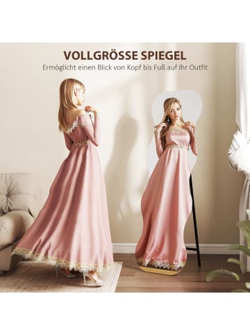 HOMCOM Ganzkörperspiegel-50L x 2,7B x 160H cm-Schwarz