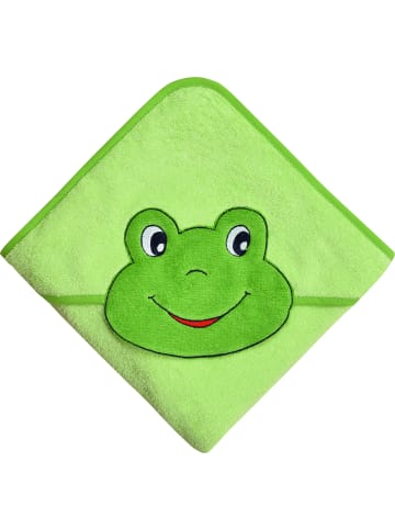 Wörner Frottier Kapuzenbadetuch in grün
