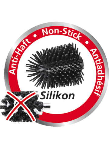 Wenko WC-Bürste aus Keramik NERNO in Schwarz, Ø 13 x (H) 39,5 cm