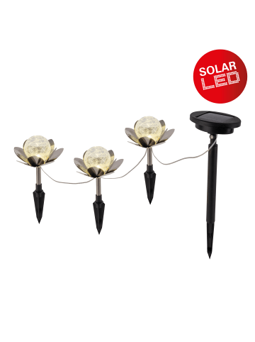 näve LED Solarleuchte "LULE" in silber - (L)300 cm x (B)10 cm x (H)20 cm