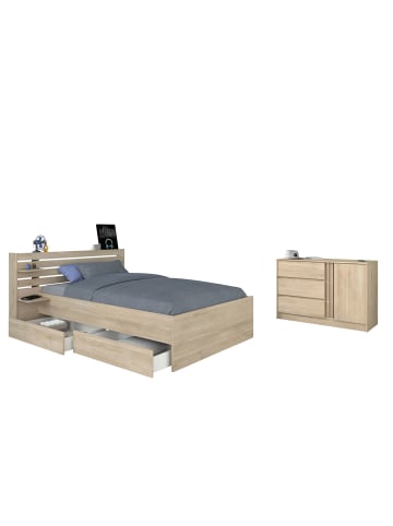 58 aufm Kessel KINDERZIMMER-SET 3-tlg. Parisot Escale 17 Holzdekor Japanische Eiche