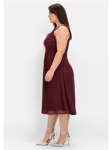 sheego Abendkleid in aubergine