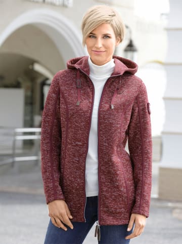 WITT WEIDEN Fleece-Jacke in bordeaux-meliert
