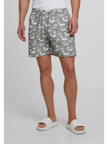 Urban Classics Urban Classics Badeshorts in paleolive/white