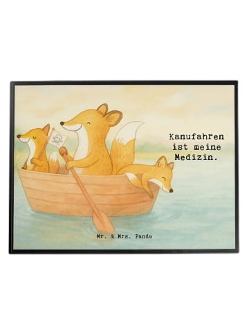 Mr. & Mrs. Panda schreibtischunterlage Fuchs Kanufahren Design m... in Weiß