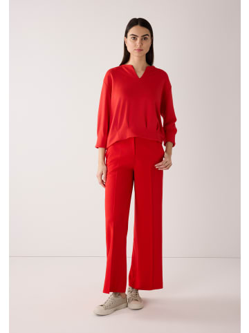 More & More rotes 3/4 Arm-Sweatshirt, Blusenshape in tulip red