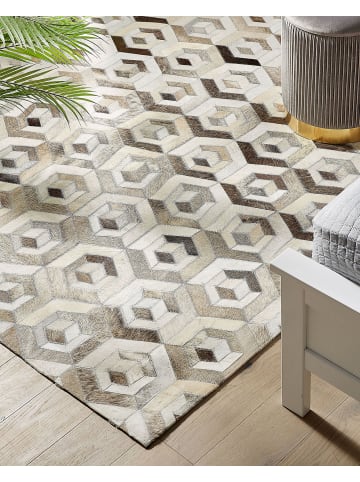 Beliani Patchwork TAVAK in Braun/Beige - (W) 140 x (H) 1 x (L) 200 cm