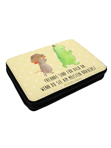 Mr. & Mrs. Panda Etui Schildkröte Maus mit Spruch in Gelb Pastell